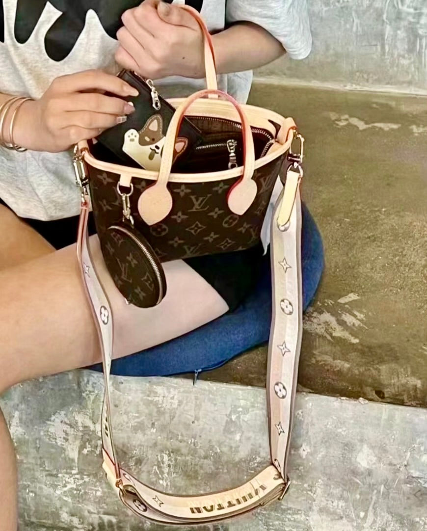 LV Neverfull BB 老花菜籃子/1660✨🉐70720