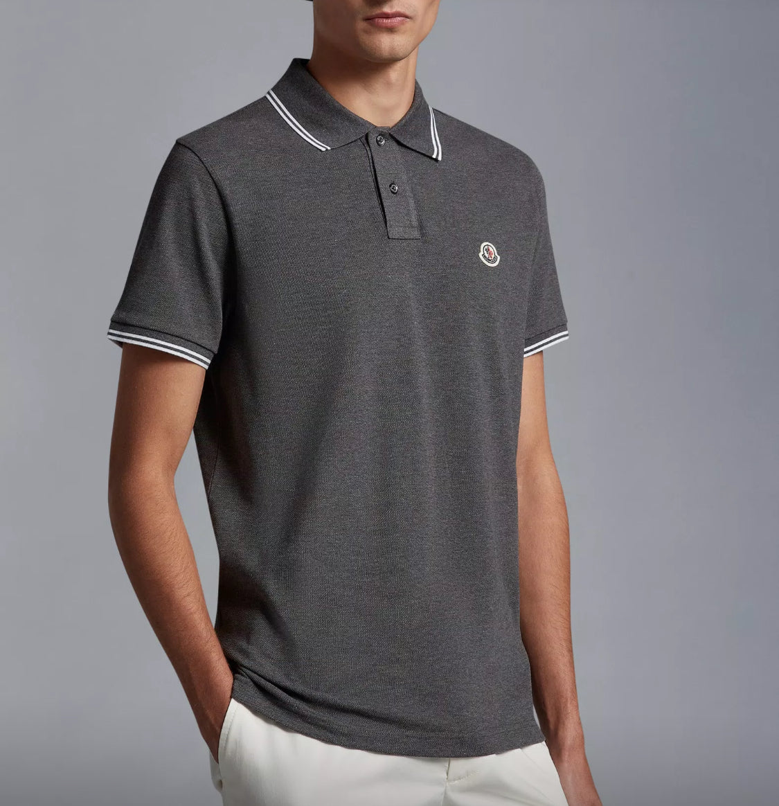 @Moncler 男生款雙領飾邊Polo上衣/177 🔔限時折🉐9470