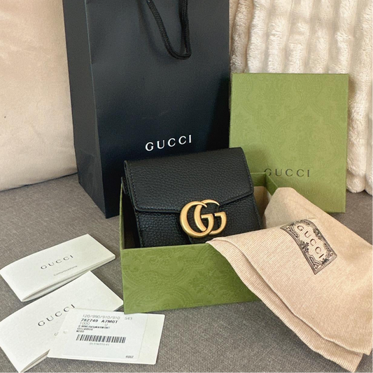 *現貨*@Gucci GG Marmont 馬夢黑色短夾  P11000 /T16800