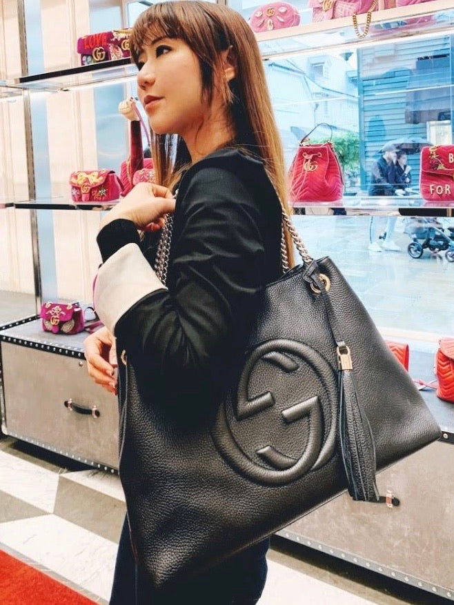 @Gucci▪️Soho Tote 浮雕托特包/P1175 🔔限時折🉐53880