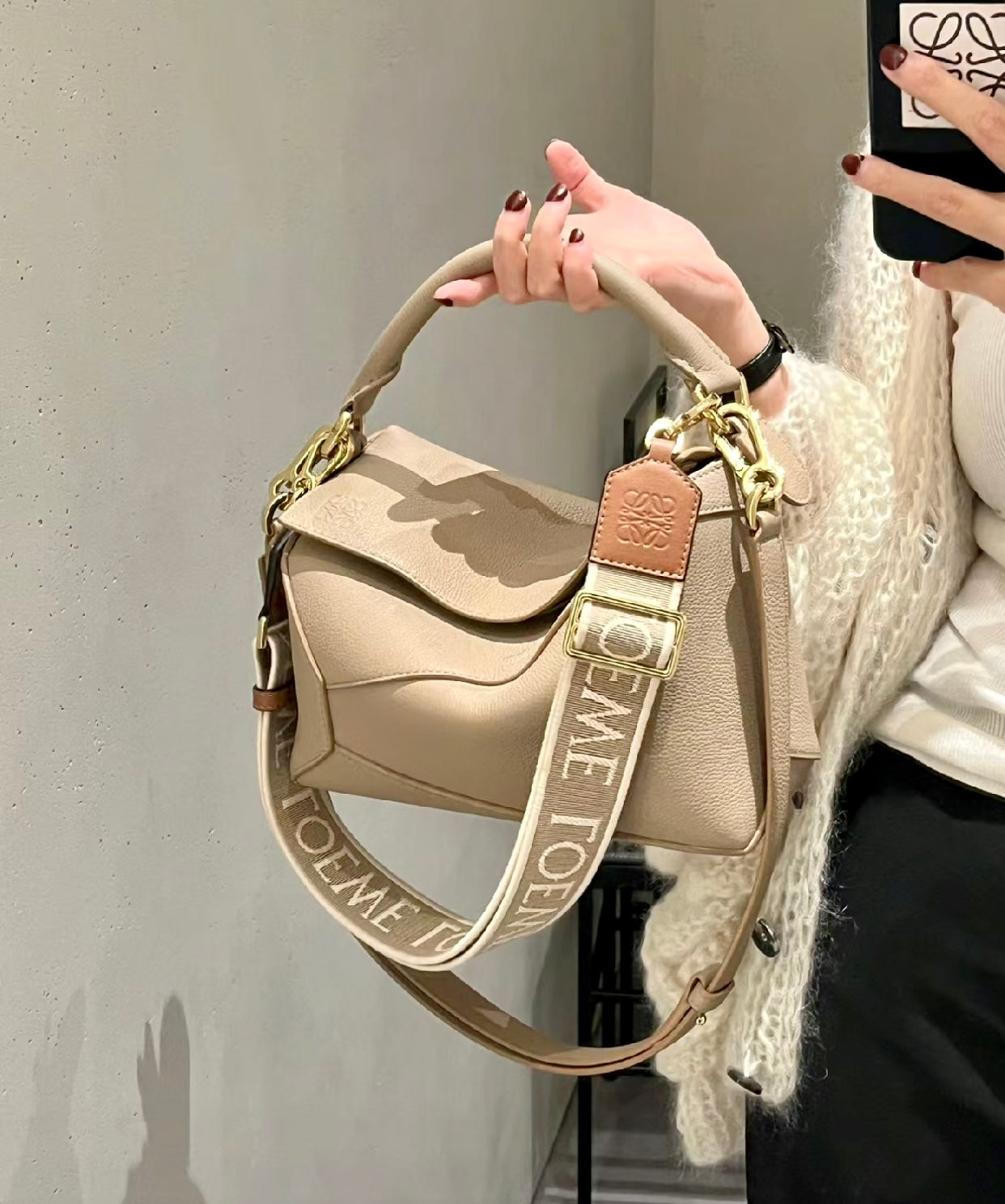 Loewe▪️Puzzle Bag S 小款軟粒面牛皮拼圖包/2550