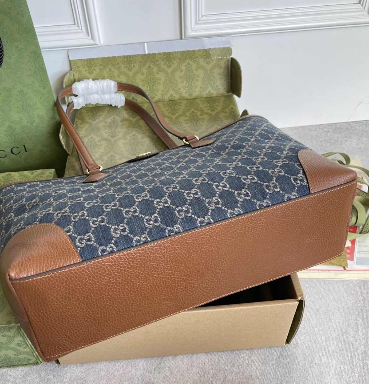 *@Gucci▪️Denim Ophidia 牛仔托特包/P850