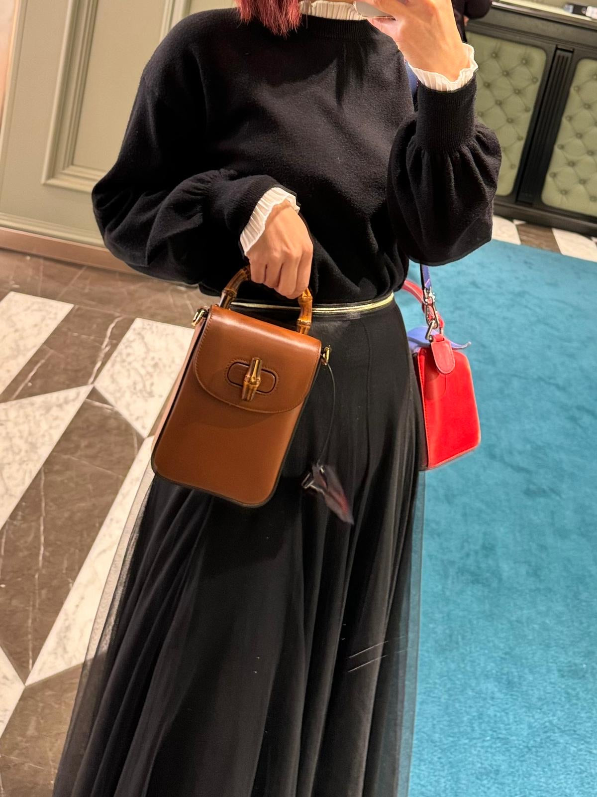 @Gucci G.Bomboo 竹節手機包/1810P905 🔔限時折🉐41530