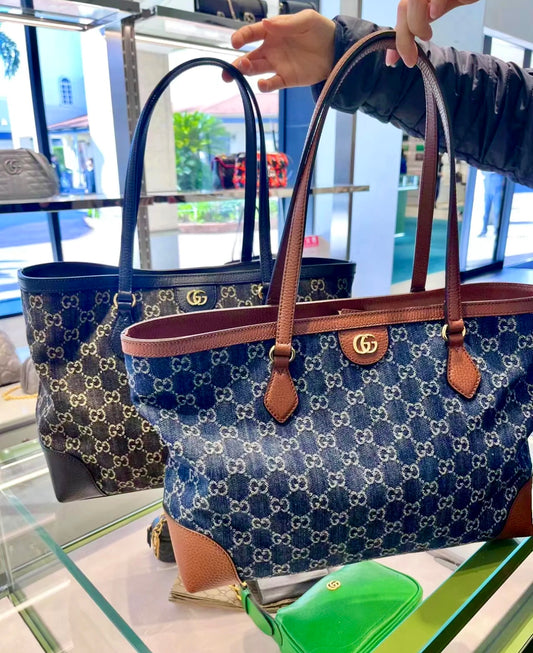 *@Gucci▪️Denim Ophidia 牛仔托特包/P850