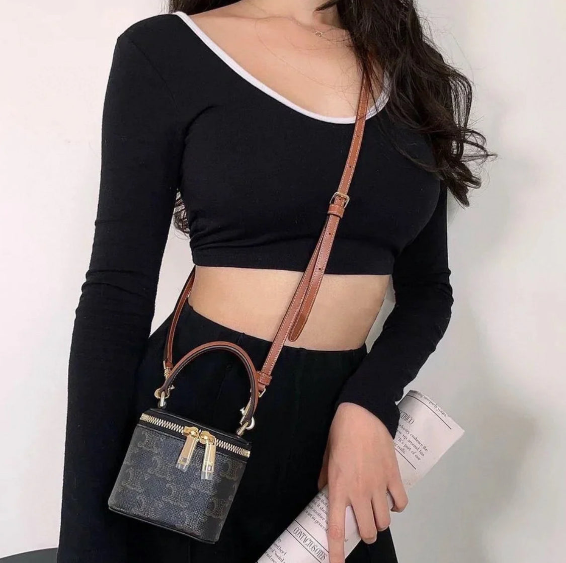 *現貨*Celine▪️VANITY MINI 老花化妝包/870E900 年前特價🉐29800