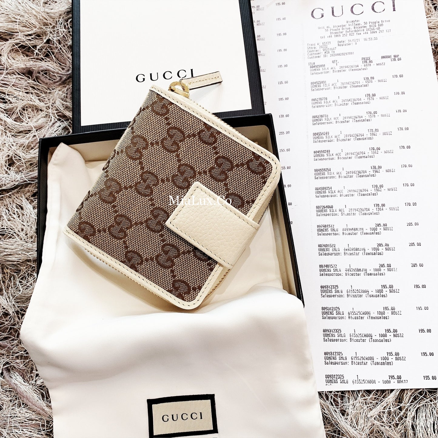 *@Gucci Canvas 織布短夾/440P200 🔔限時折🉐11000