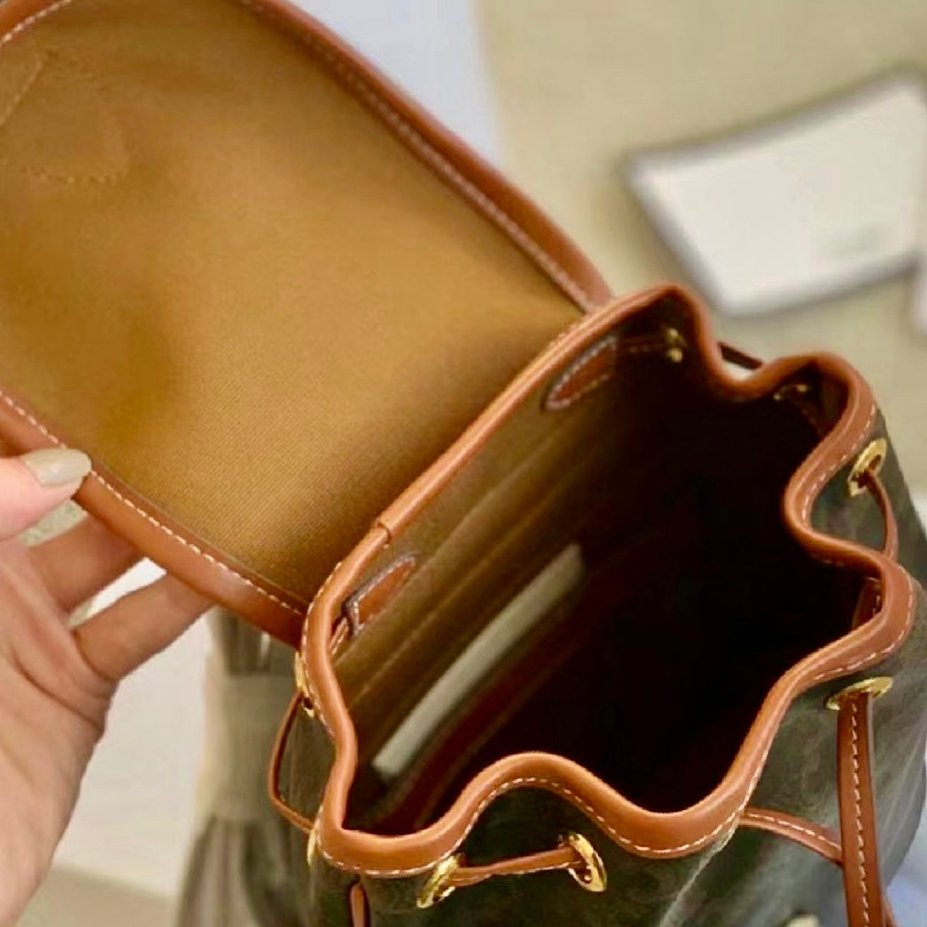 Celine▪️Backpack Folco Mini 迷你老花後背包/1450E1550 🉐56800🇪🇺