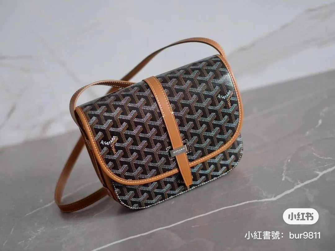 Goyard Belvedere MM 馬鞍郵差包/2195E2560 🍀🉐103400🇪🇺