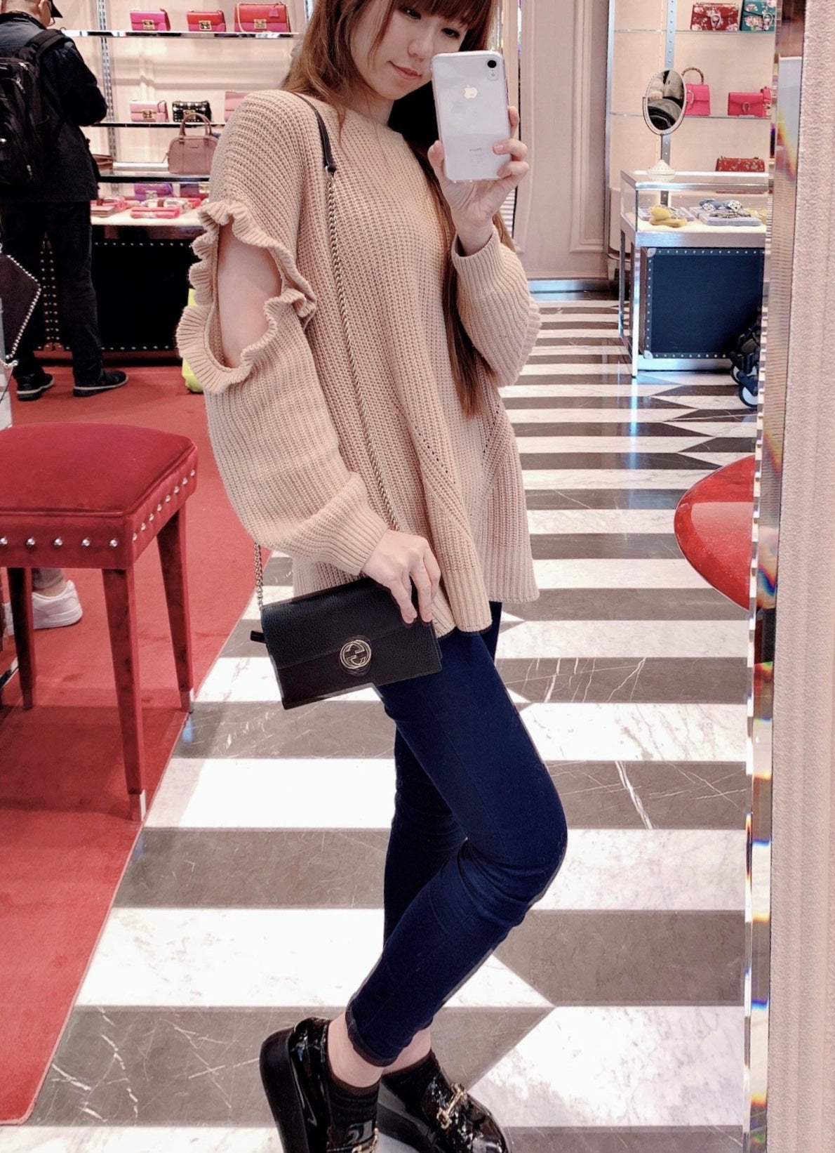 *@Gucci▪️GG WOC 雙G銀扣WOC包/P435 🔔限時折🉐20580