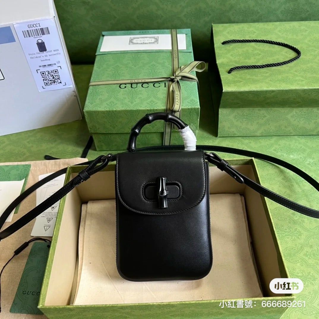 @Gucci G.Bomboo 竹節手機包/1810P905 🔔限時折🉐41530