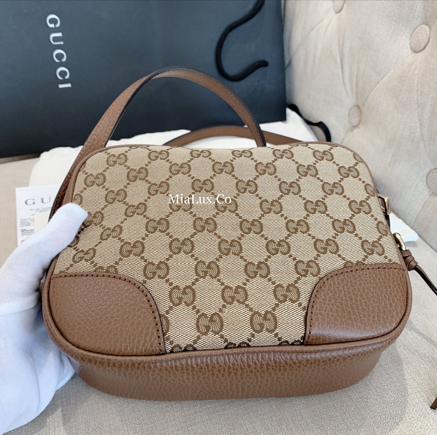 *@Gucci Canvas Camera Bag 老花相機包/P490