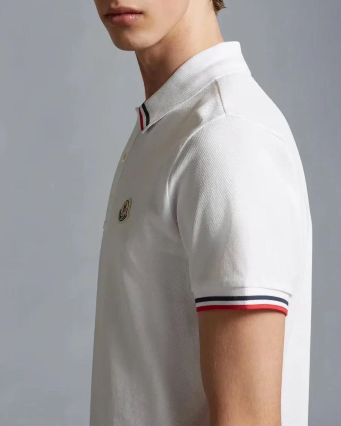 @Moncler 男生款雙領飾邊Polo上衣/177 🔔限時折🉐9470