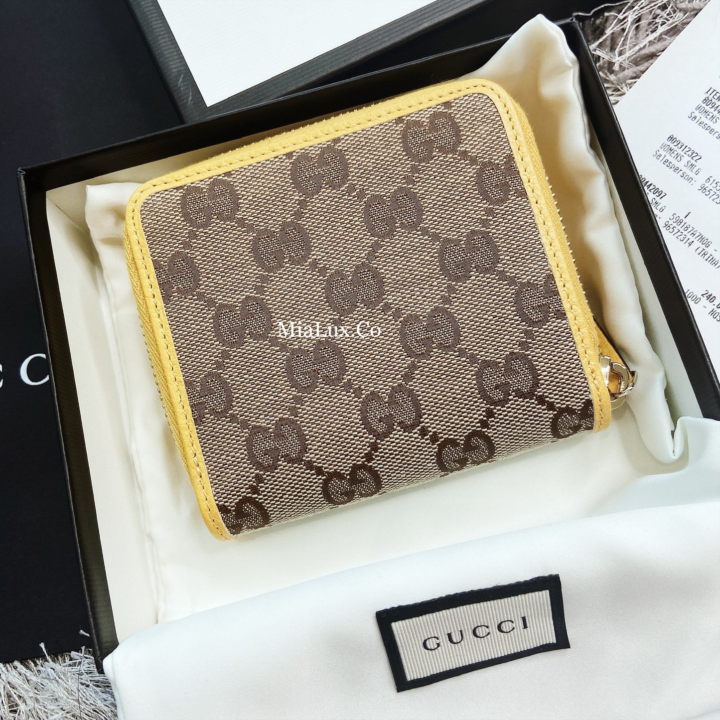 *@Gucci Canvas 織布短夾/440P200 🔔限時折🉐11000