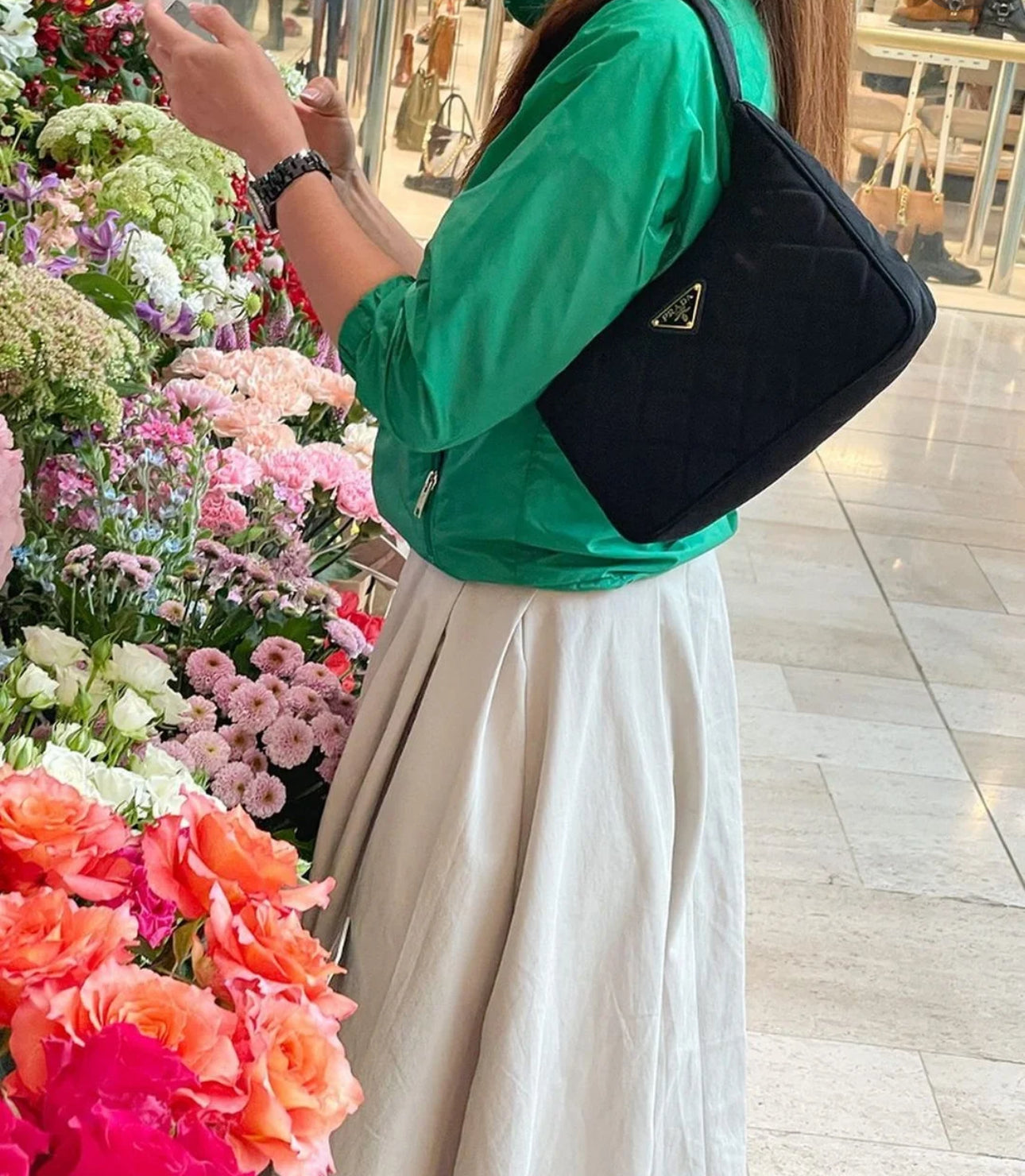 @Prada▪️Neo 菱格金標腋下包/P740 🔔限時折🉐33980🏷️