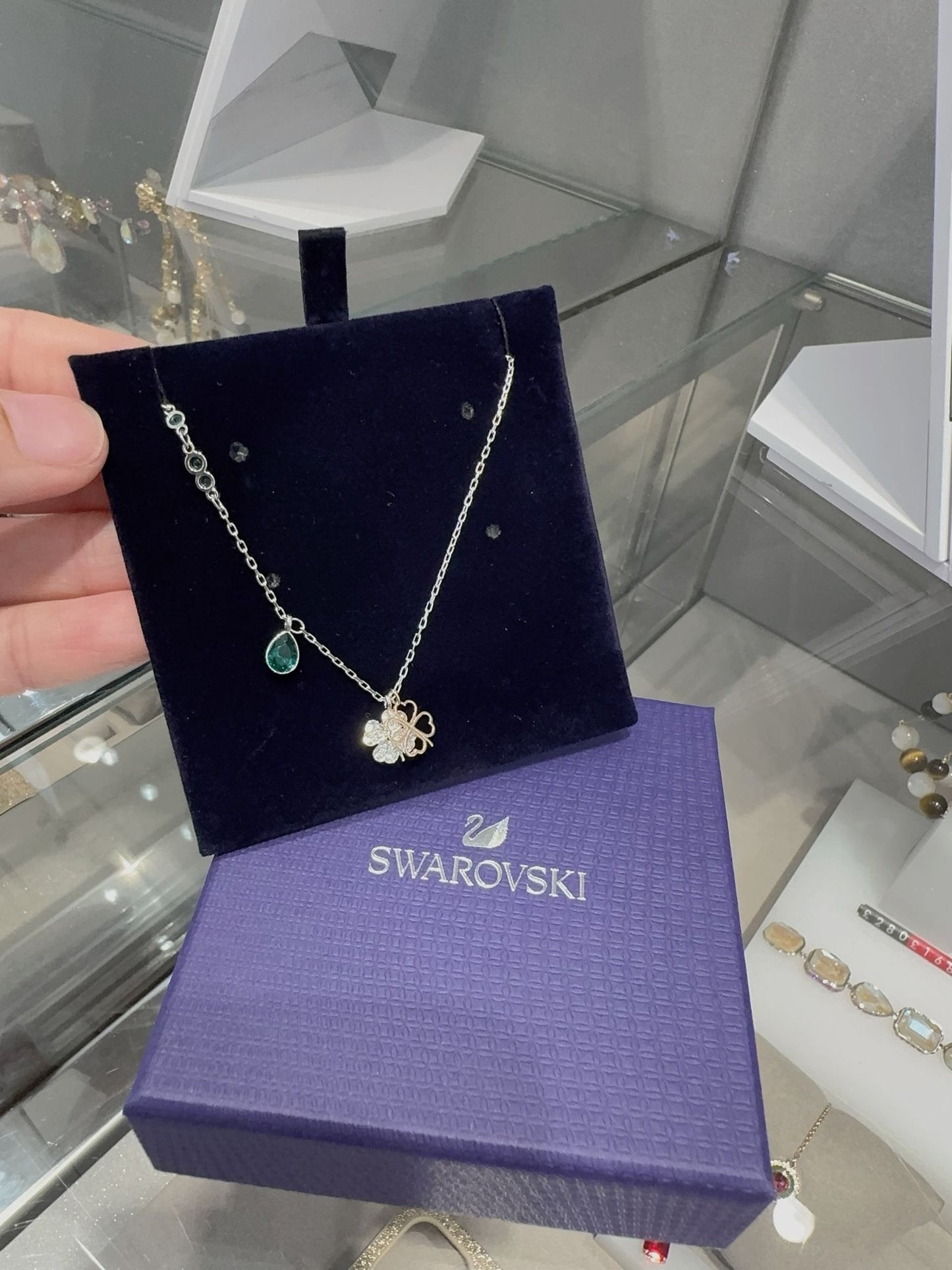 @Swarovski Duo Clover 四葉幸運草項鍊 P44 🔔限時折🉐2780