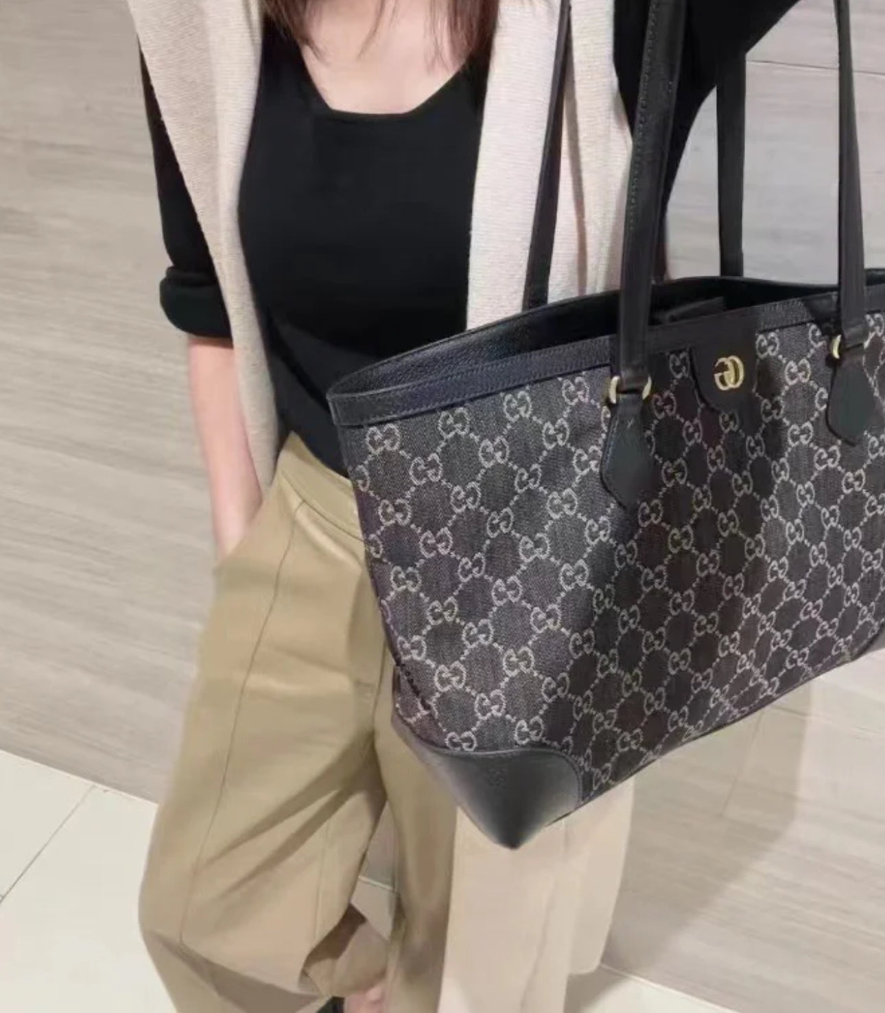 *@Gucci▪️Denim Ophidia 牛仔托特包/P850