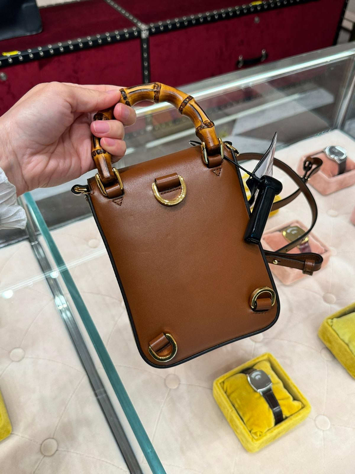 @Gucci G.Bomboo 竹節手機包/1810P905 🔔限時折🉐41530