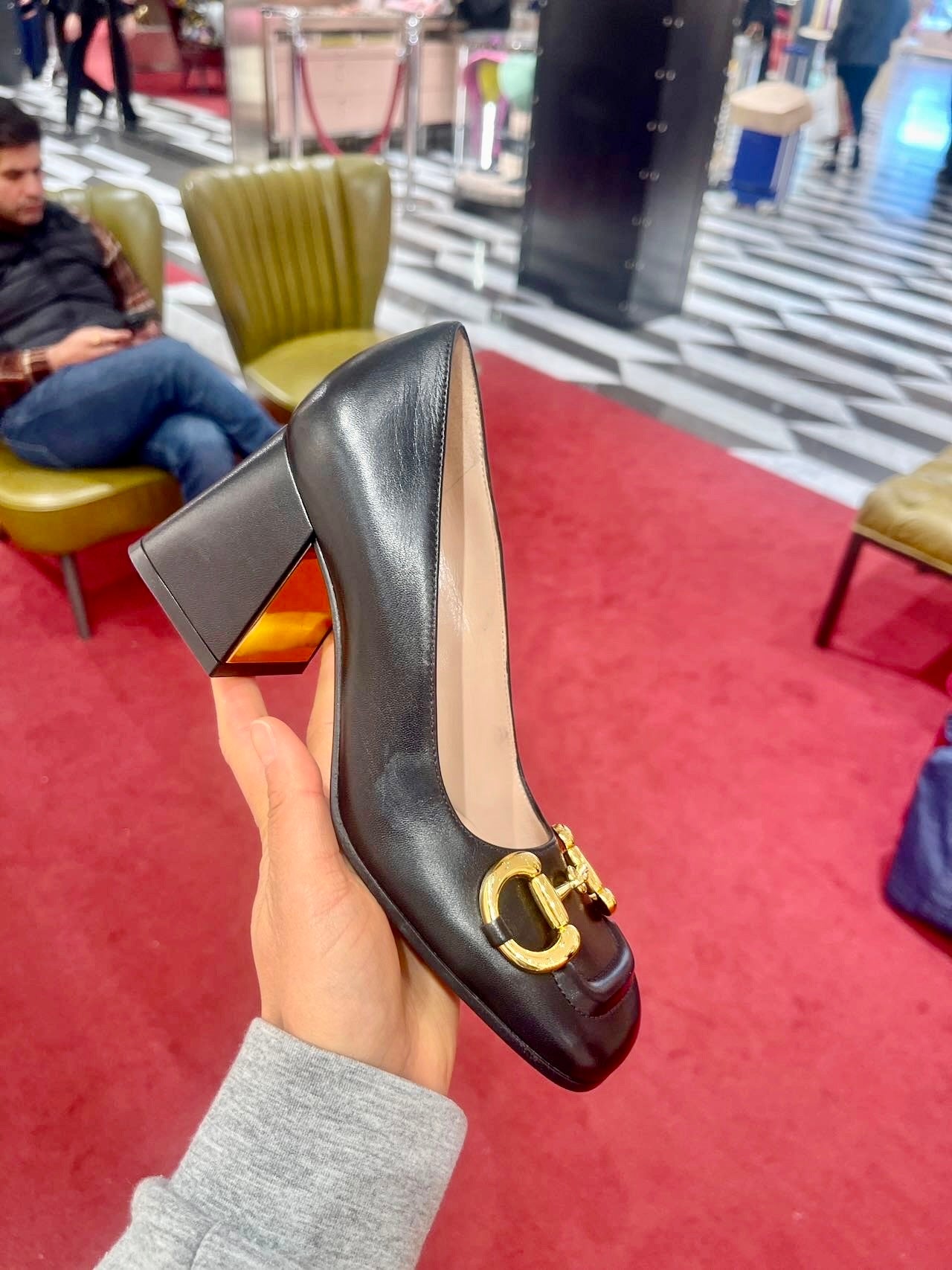 @Gucci Baby 馬銜扣高跟鞋/715P360 🔔限時折🉐17000