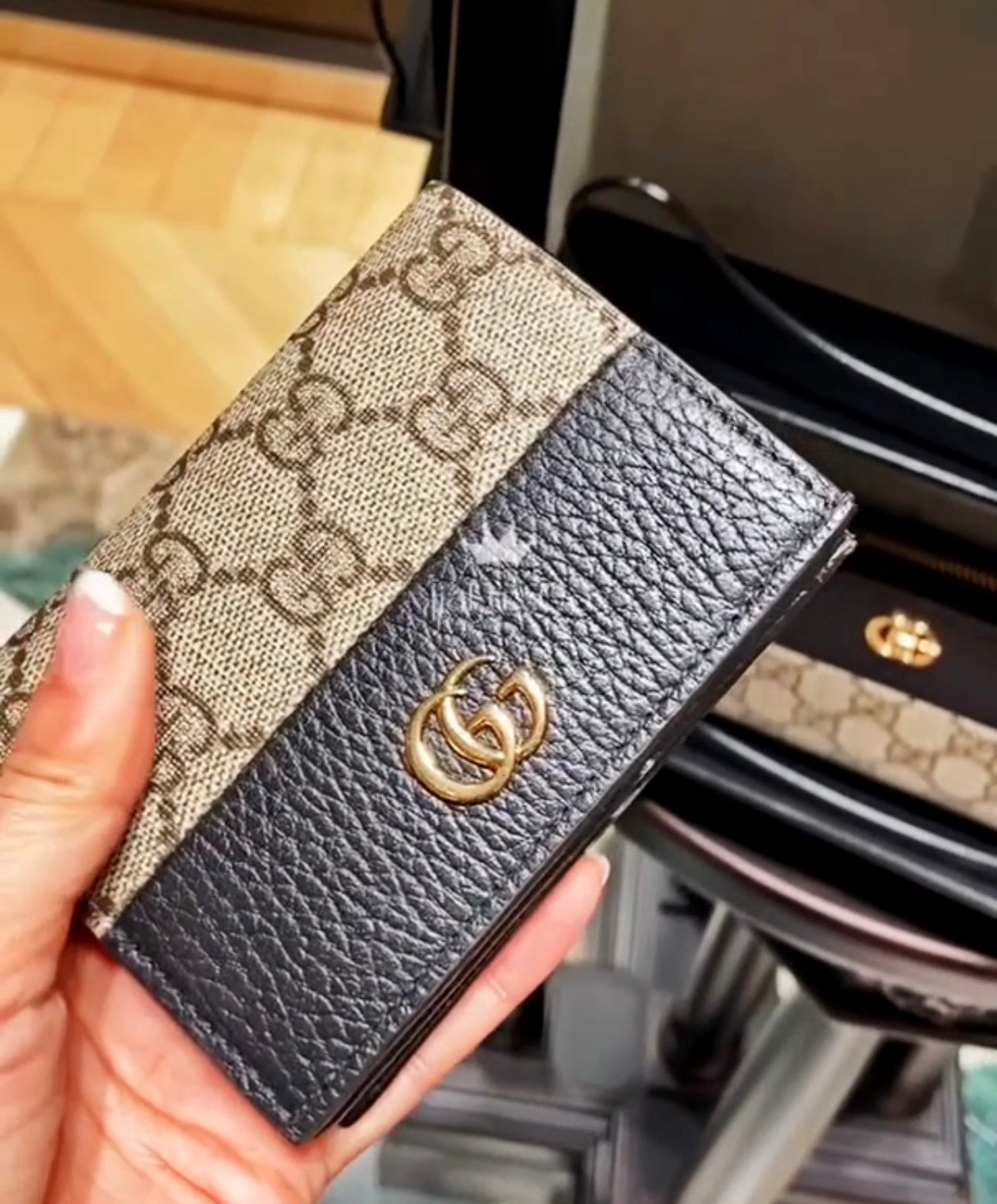 Gucci▪️GG Marmont Card Case Wallet 老花卡包雙開短夾/320 🉐13800