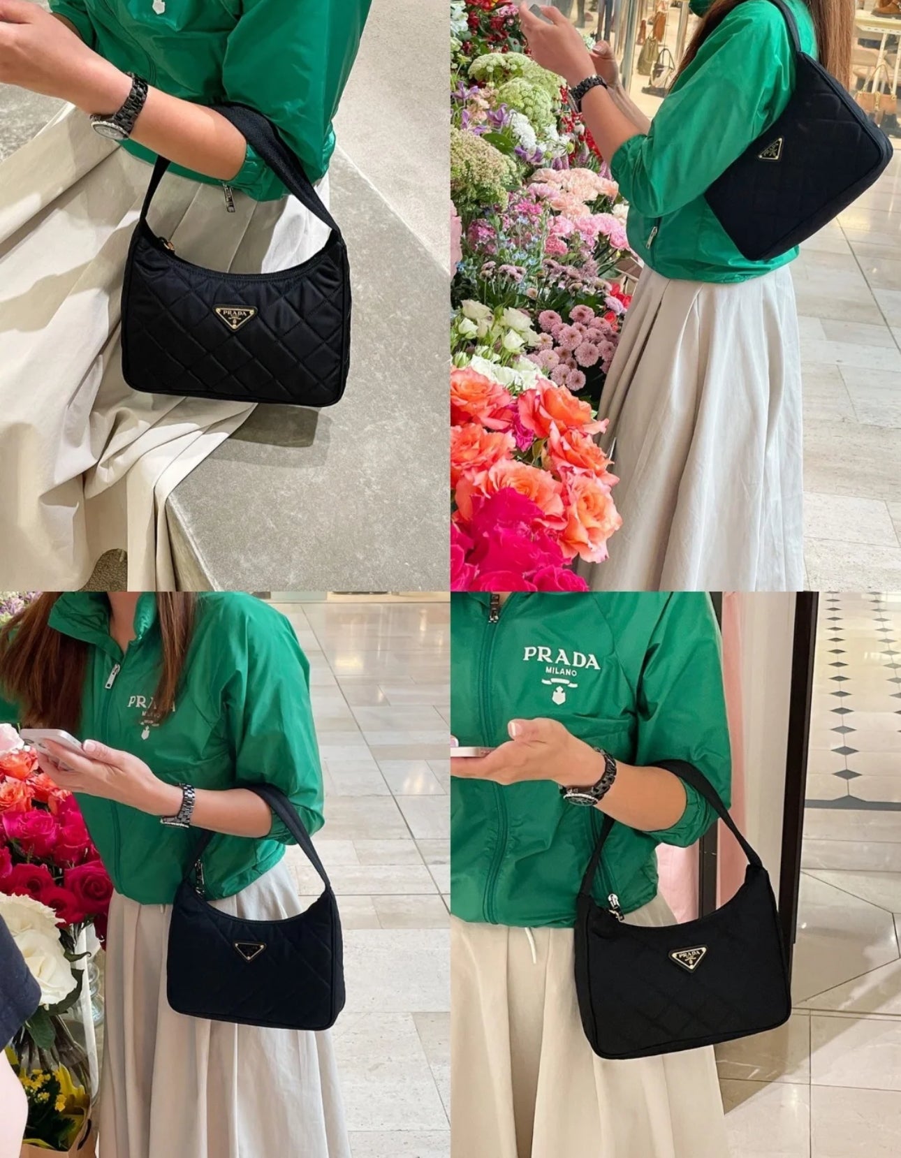 @Prada▪️Neo 菱格金標腋下包/P740 🔔限時折🉐33980🏷️