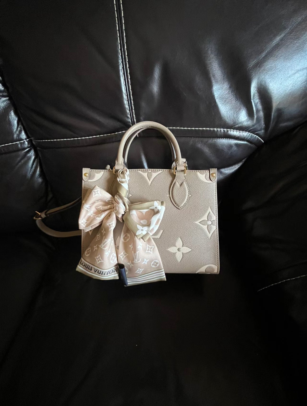 LV▪️OnTheGo PM 小款壓花雙色托特包/2520✨🉐104320