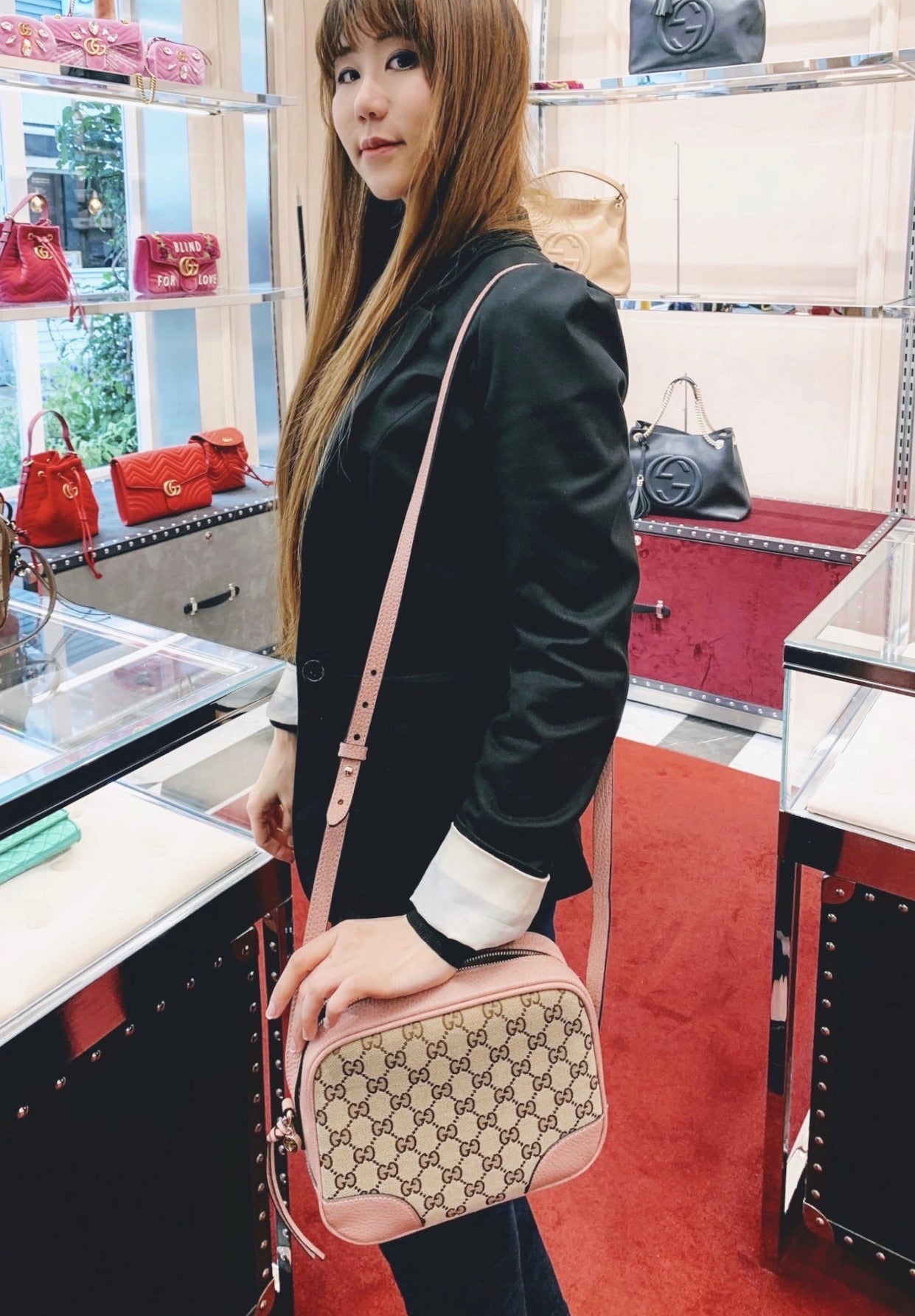 *@Gucci Canvas Camera Bag 老花相機包/P490