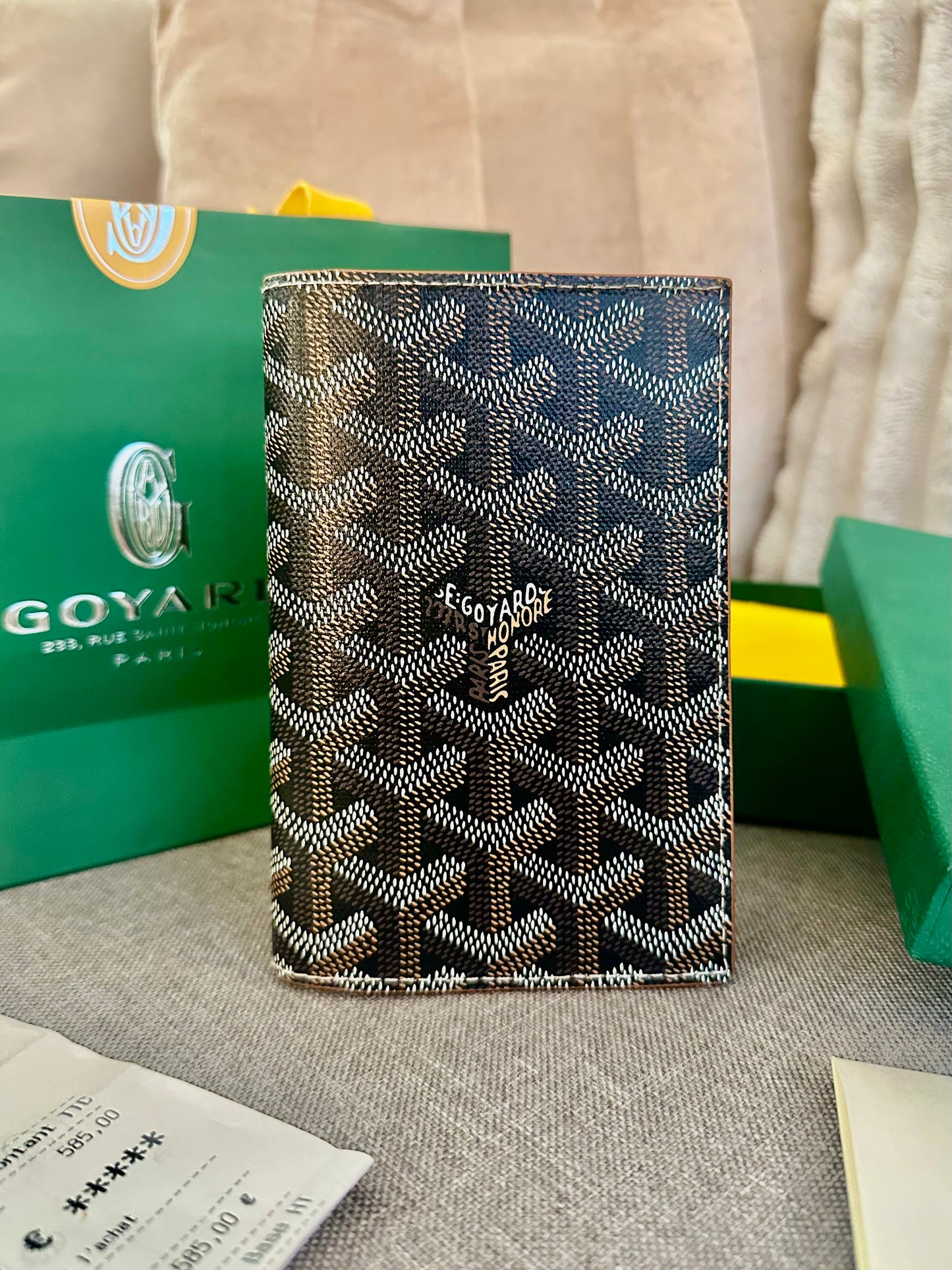 *現貨*Goyard Grenelle Passport Holder 黑棕護照夾 特價✨🉐26800
