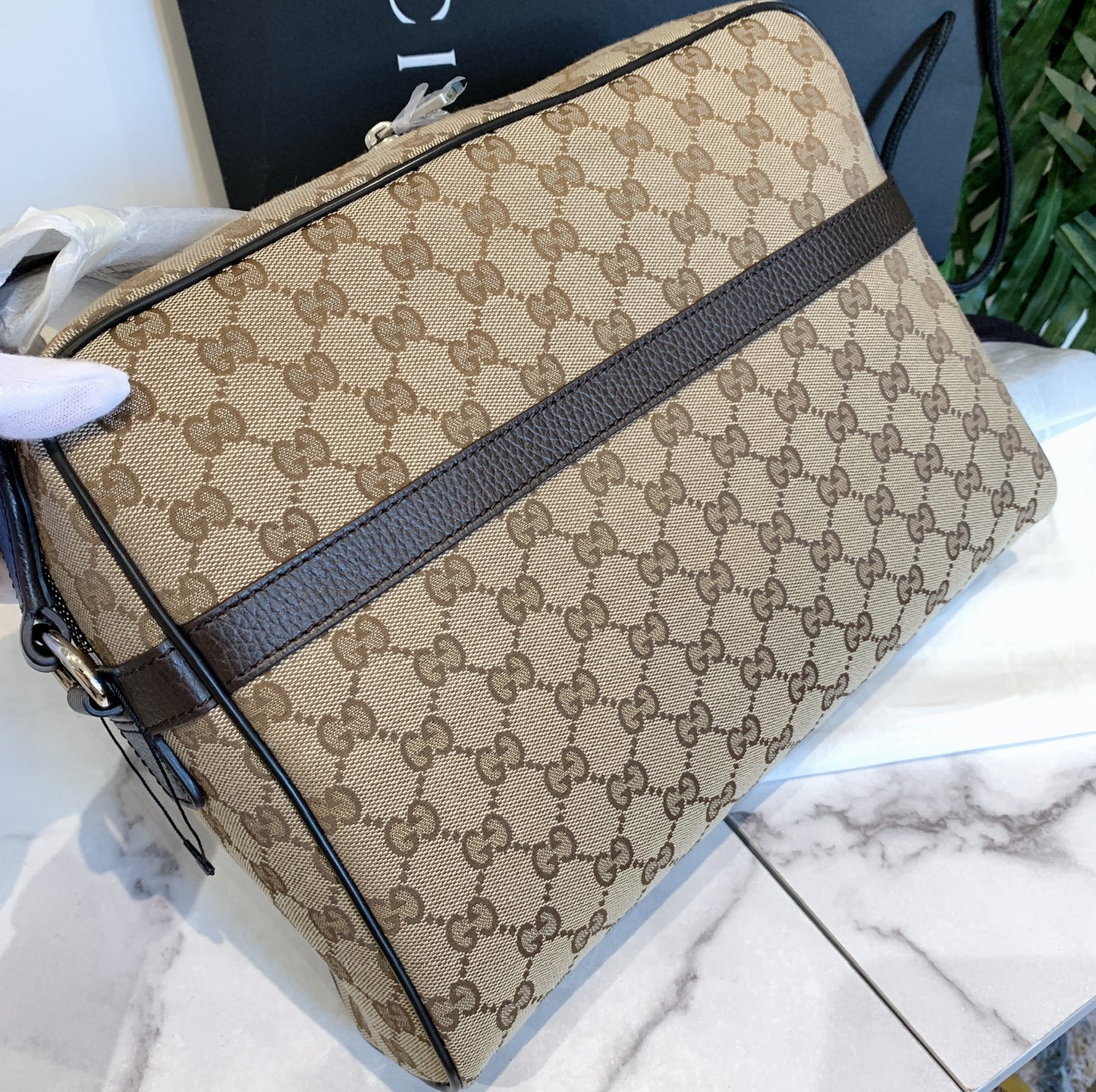 @Gucci Ophidia 男生款老花大郵差包/P490