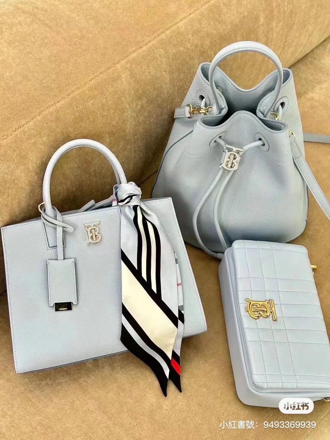 @Burberry Drawstring Mini 水桶包-寶寶藍/1250P649 🔥下殺🉐30210