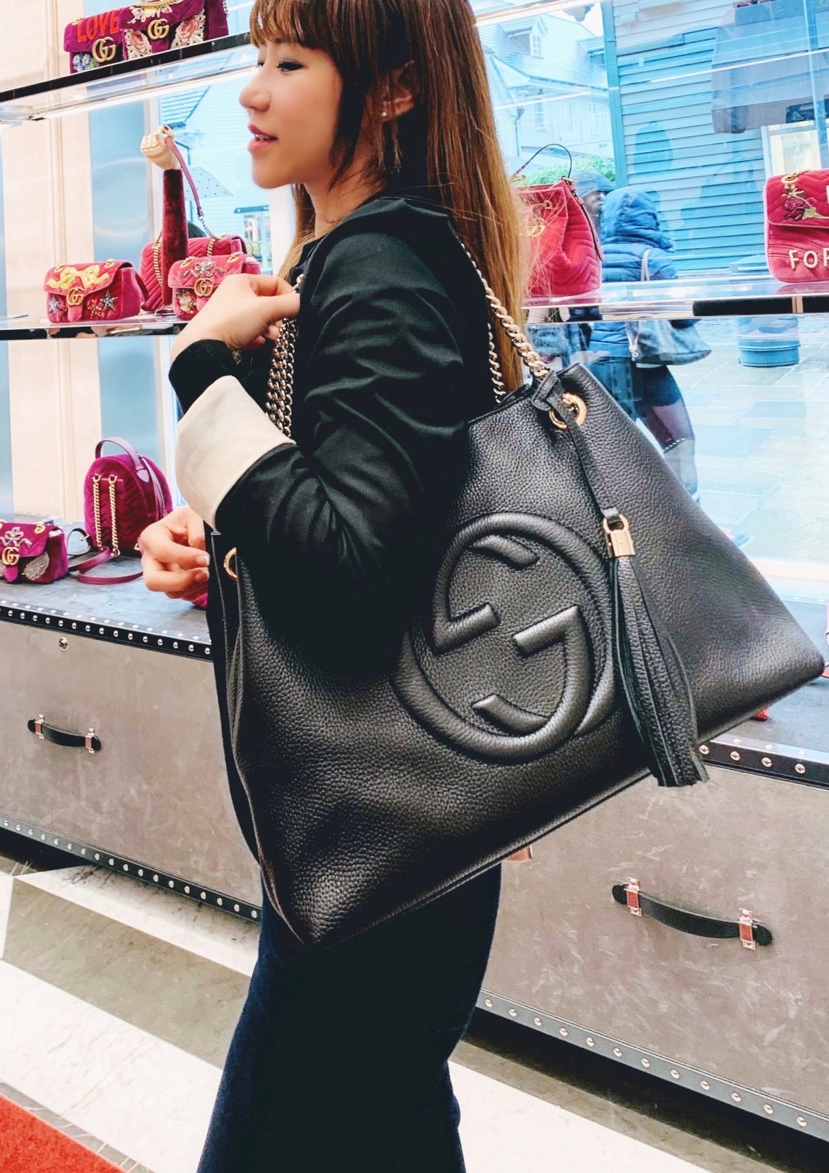 @Gucci▪️Soho Tote 浮雕托特包/P1175 🔔限時折🉐53880