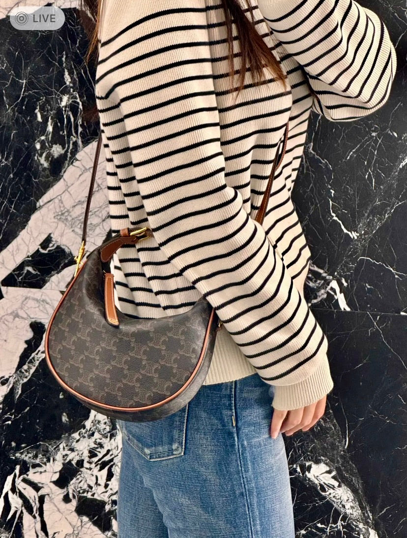 Celine Lulu Teen 老花皮革手腕包/E1350E1550 🇪🇺