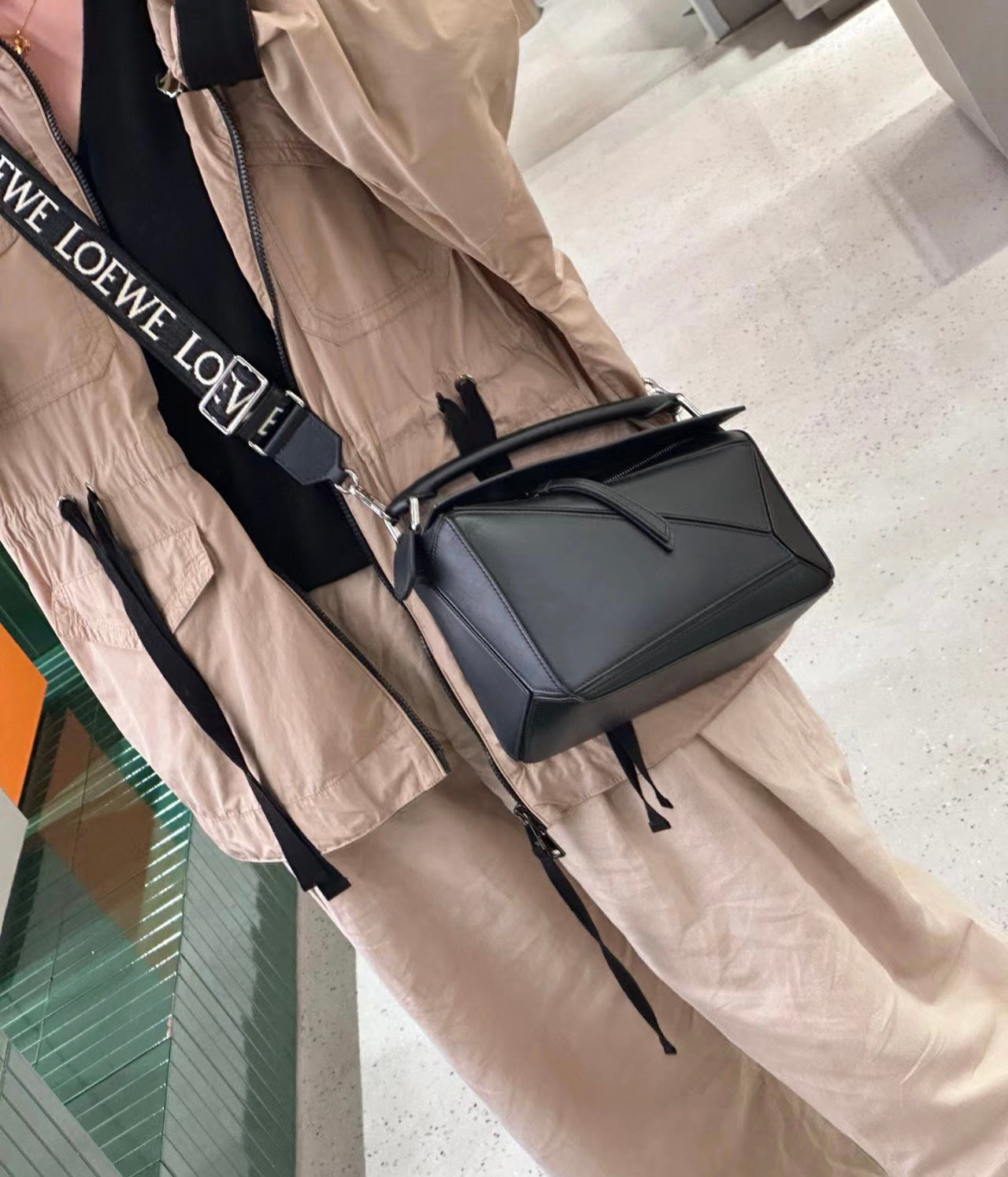 Loewe Puzzle bag S 小款緹花肩帶拼圖包/2800