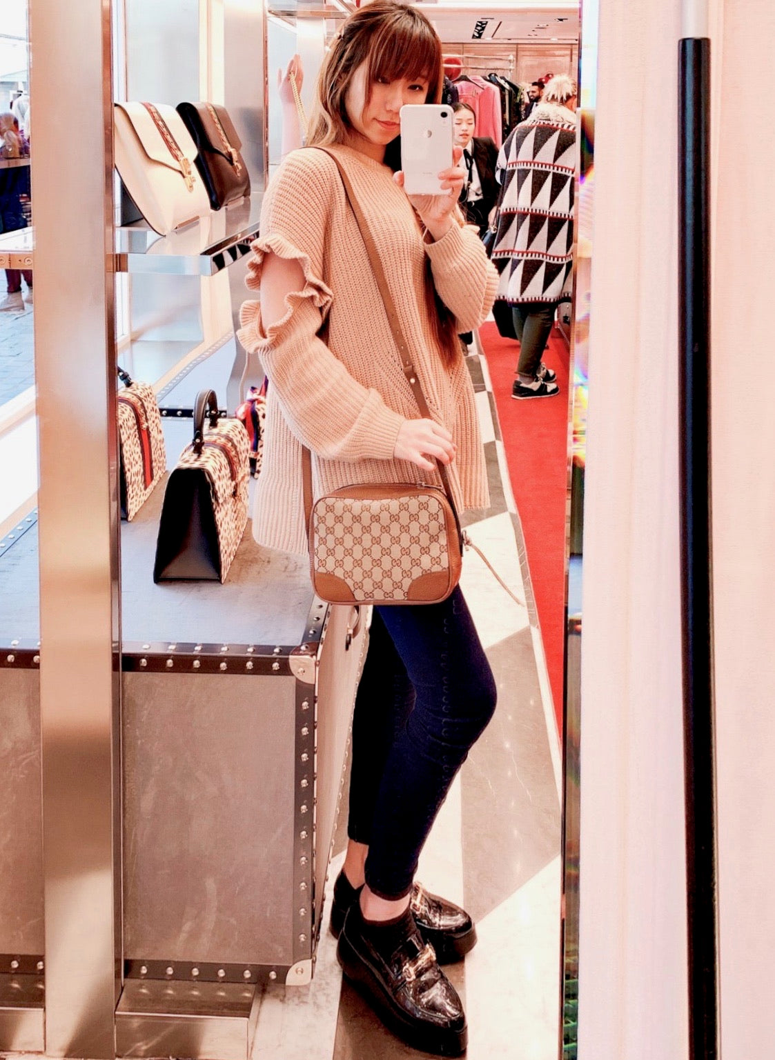 *@Gucci Canvas Camera Bag 老花相機包/P490