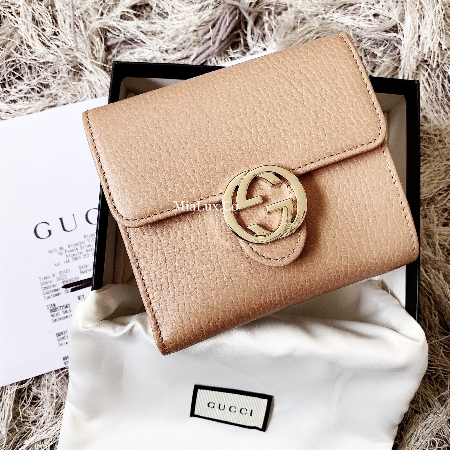 *@Gucci▪️Interlocking 雙G銀扣短夾/510P230 🔔限時折🉐11150