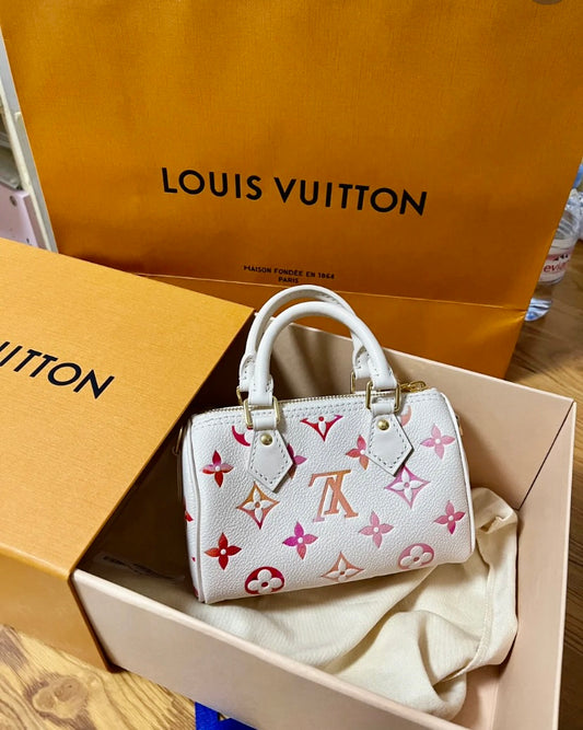 LV Nano Speedy 迷你波士頓包-粉/1640✨🉐69880