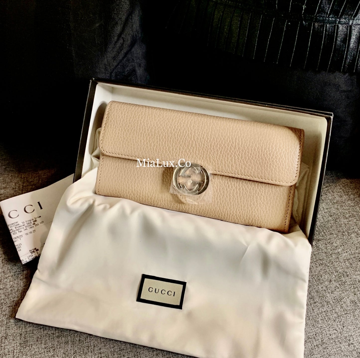 *@Gucci▪️Interlocking 雙G銀扣翻蓋長夾/P270 🔔限時折🉐13150