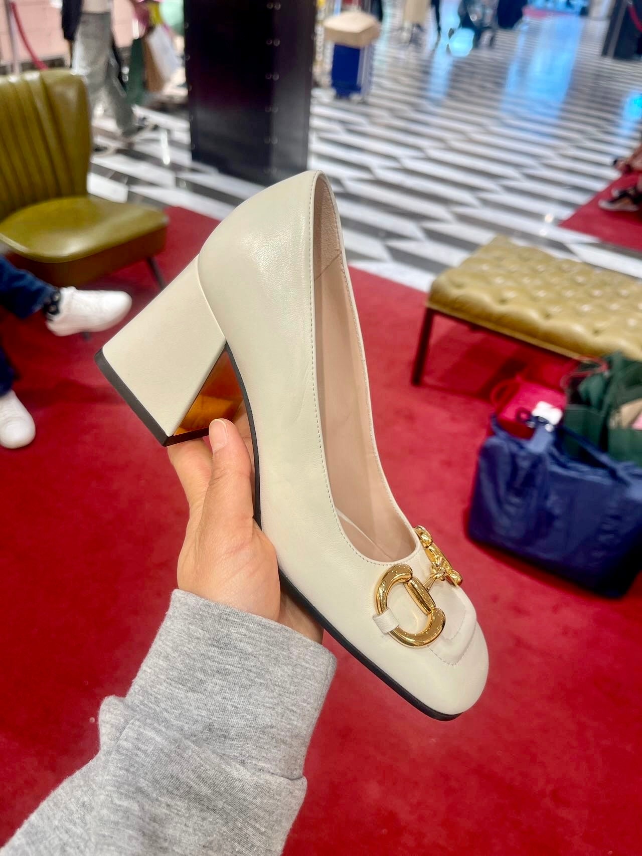 @Gucci Baby 馬銜扣高跟鞋/715P360 🔔限時折🉐17000