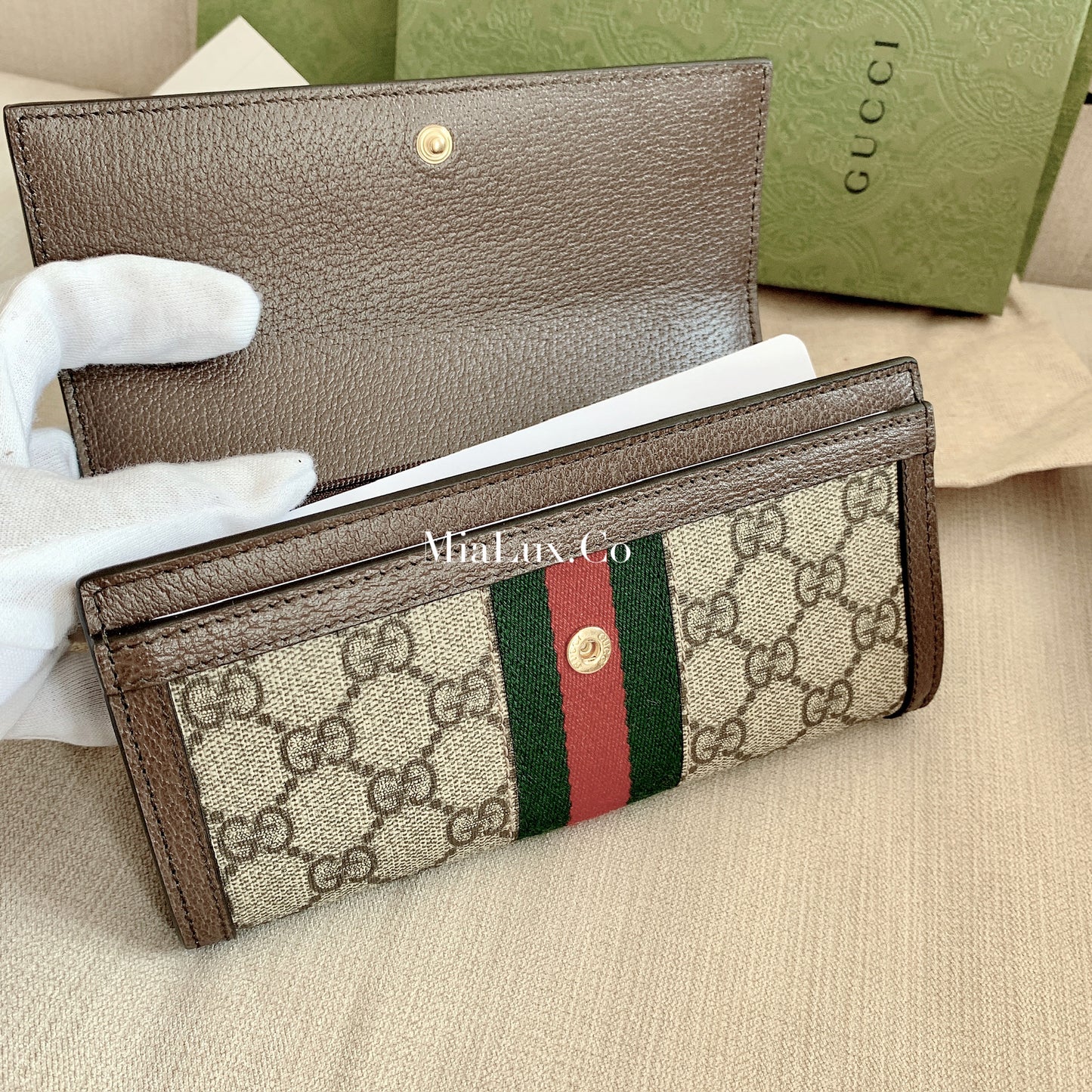 Gucci▪️Ophidia GG 經典老花翻蓋長夾/570 🉐24940🇬🇧