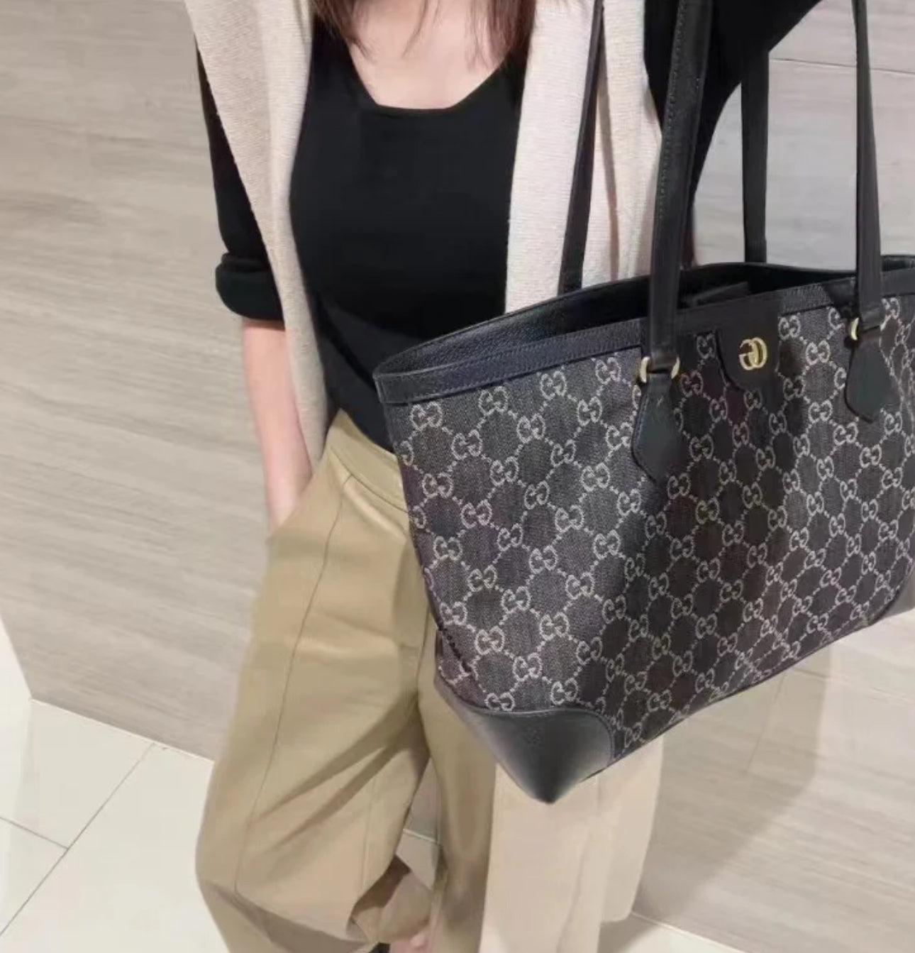 *@Gucci▪️Denim Ophidia 牛仔托特包/P850