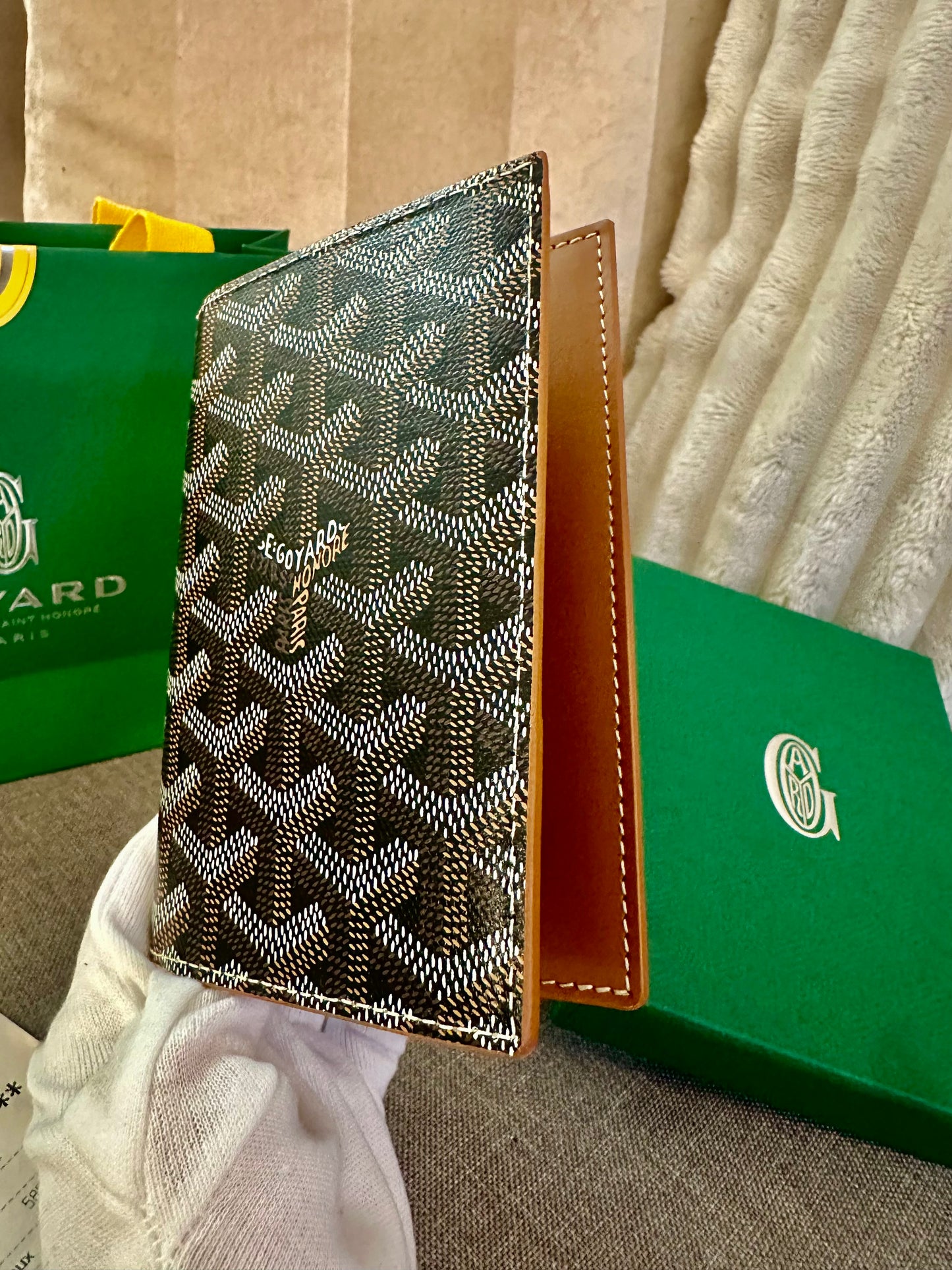 *現貨*Goyard Grenelle Passport Holder 黑棕護照夾 特價✨🉐26800