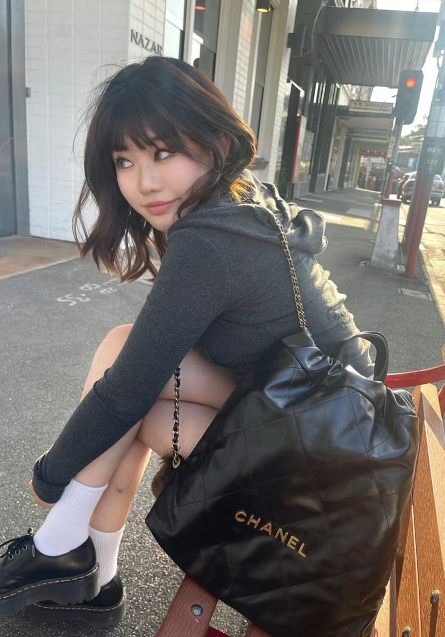 CHANEL 22 LARGE BACKPACK 大款後背垃圾包/5100 🉐205000