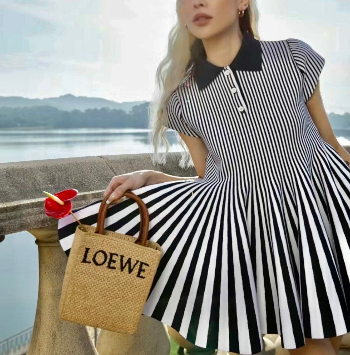 Loewe Raffia Tote Mini A5拉菲草托特包/875