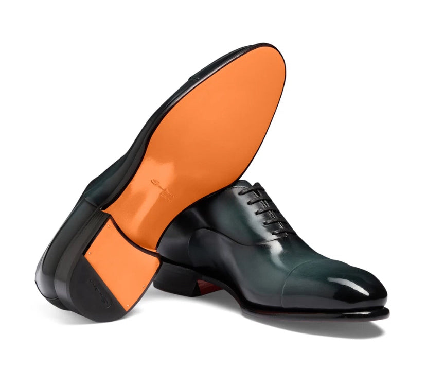 Santoni Green Oxford 男款綠色牛津鞋/E950 🉐35200🇪🇺