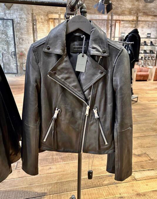 @AllSaints Bikers 女款機車小羊皮外套/223 🔥折上七折🉐8520