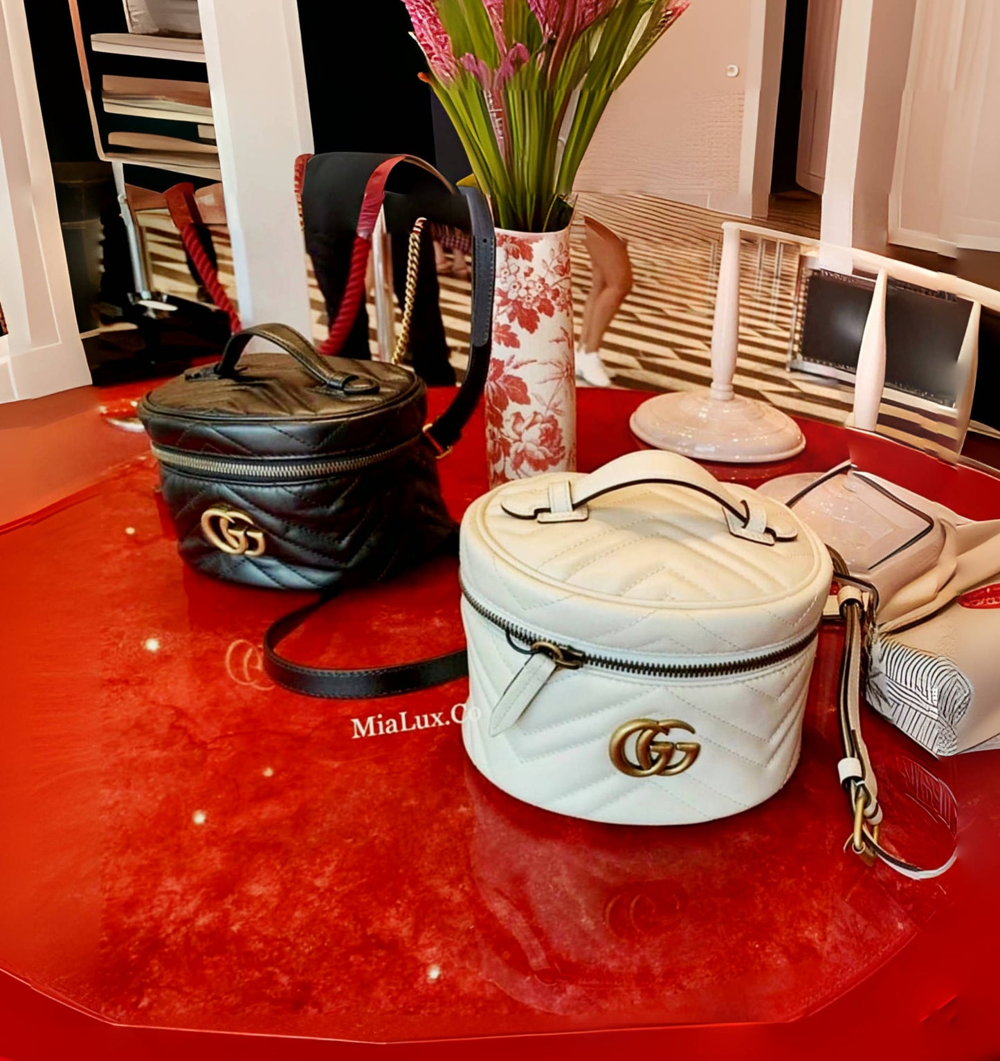 Gucci GG Marmont Mini Top Handle 上把手化妝後背包/P845