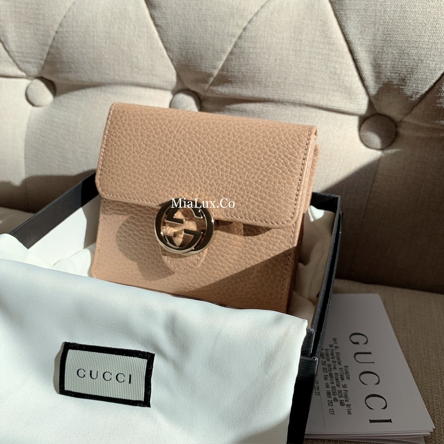 *@Gucci▪️Interlocking 雙G銀扣短夾/510P230 🔔限時折🉐11150