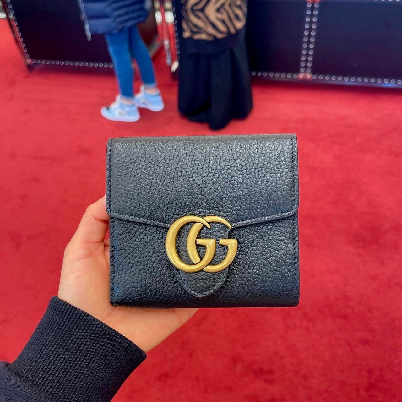 *現貨*@Gucci GG Marmont 馬夢黑色短夾 P11000 /T16800