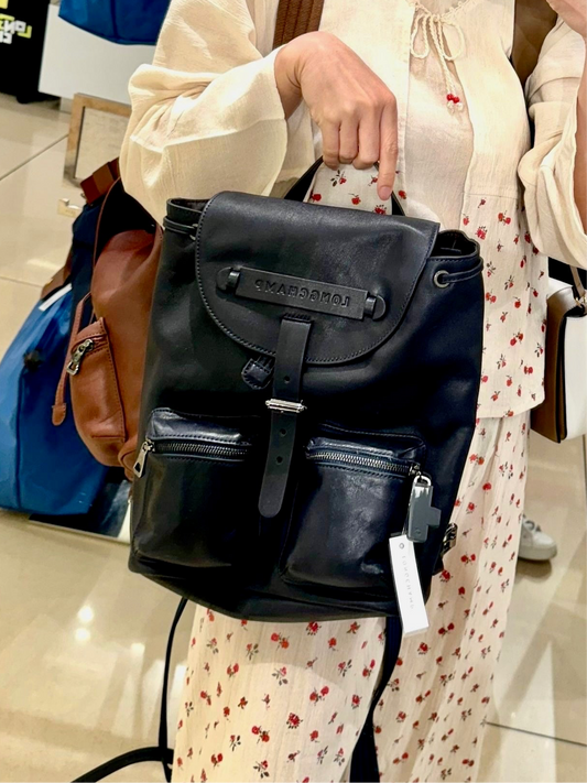 @Longchamp Backpack 牛皮後背包/615P210 🔔限時折🉐11000