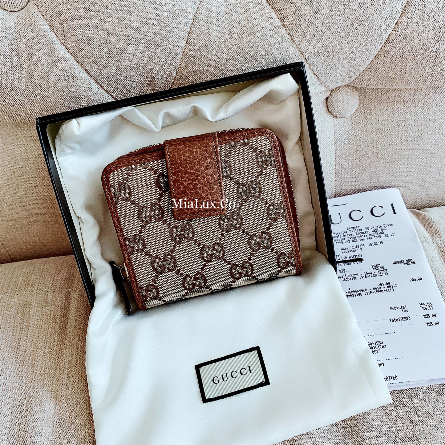 *@Gucci Canvas 織布短夾/440P200 🔔限時折🉐11000