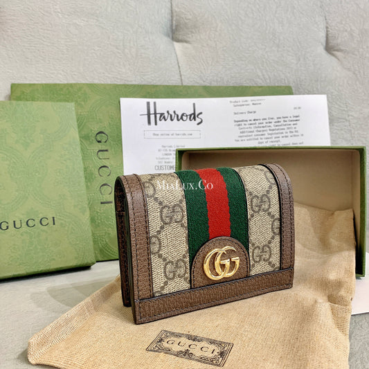 Gucci Ophidia GG Card Case 老花雙開短夾/355E395 🉐15220🇪🇺